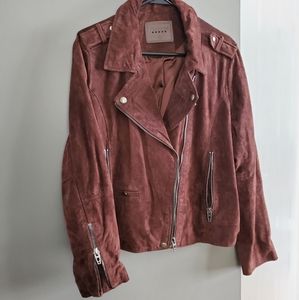 Brown leather blanknyc moto jacket 1x